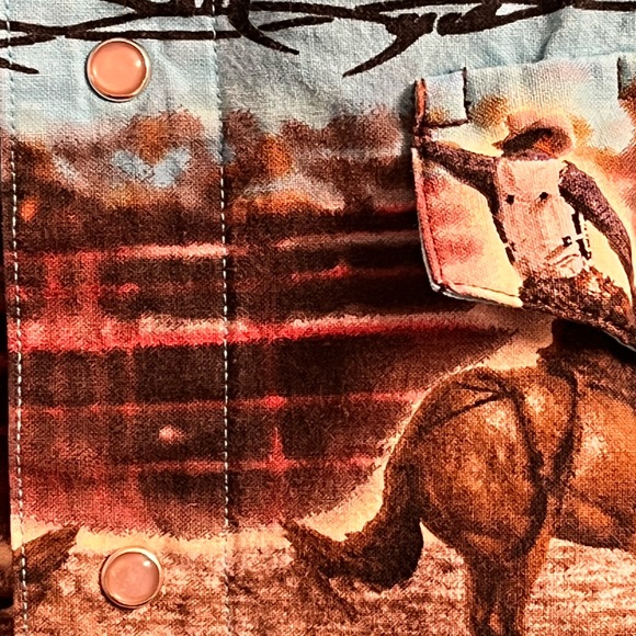 Vintage Large Panhandle Slim Cowboy Western Rodeo Snap Shirt - Picture 5 of 6